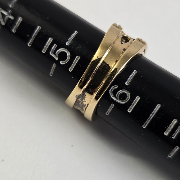 Watch Video  / Sterling Silver 925 Gold Ring - Picture 8 of 9